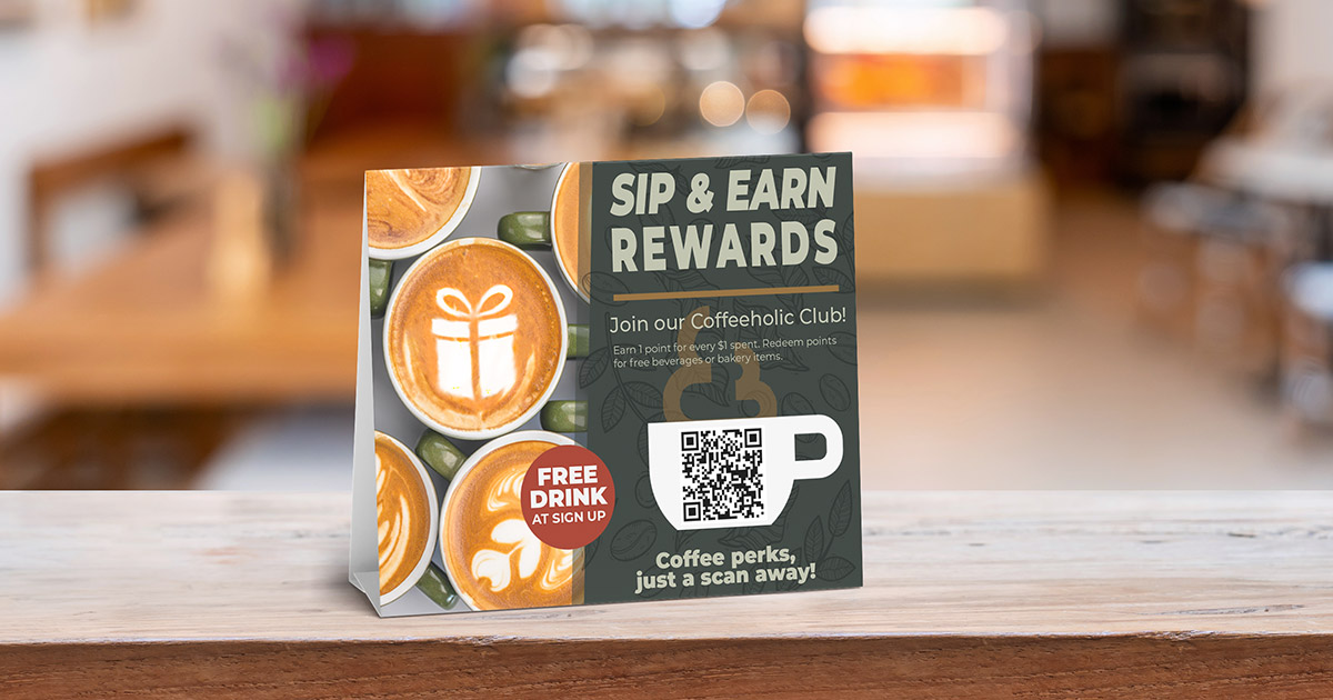 Loyalty program signage ideas for businesses.